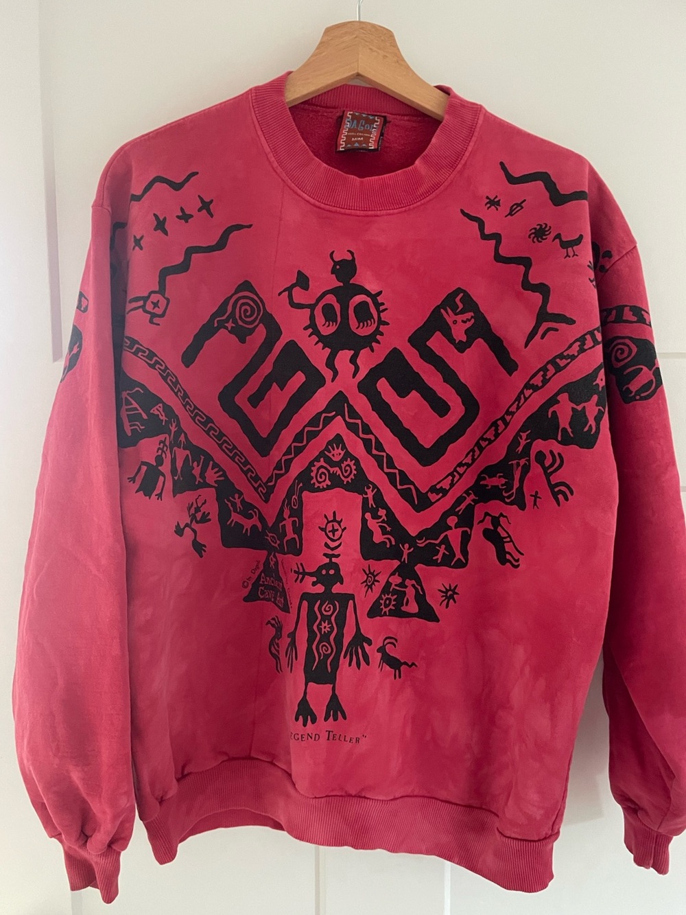 Da Goli “Legend Teller” Cave Art Sweatshirt Made in Canada 100% cotton Size Med